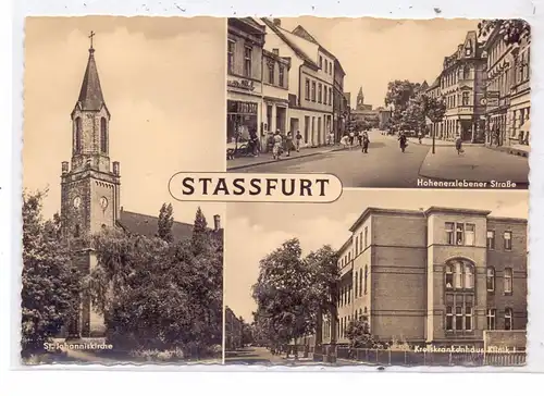 0-3250 STASSFURT, St.Johanniskirche, Krankenhaus, Hohenerxlebener Strasse, 1961