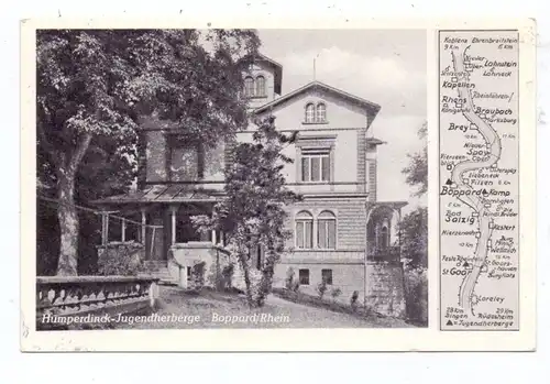 5407 BOPPARD, Engelbert Humperdinck Jugendherberge, Rheinlauf, 1954