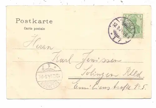 5100 AACHEN, Gruss aus..., Der Schmied von Aachen, hist. Szene, 1904