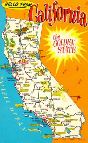 LANDKARTEN / MAPS - CALIFORNIA