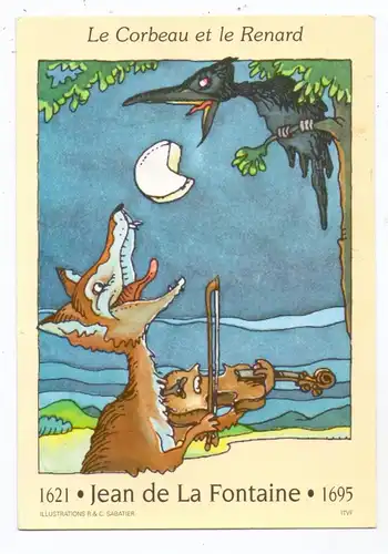 MÄRCHEN - Jean de la Fontaine, Le Corbeau et le Renard, Der Fuchs und der Rabe