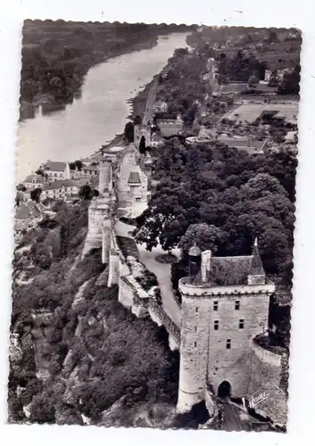 F 37500 CHINON, Chateau & environs, vue airienne