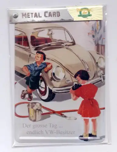 AUTO - VOLKSWAGEN Käfer, Metal Card / Metall-Karte, Original verpackt