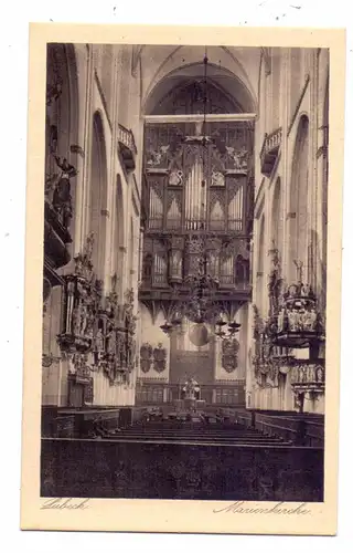 2400 LÜBECK, Marienkirche, Innennansicht, Kirchenorgel