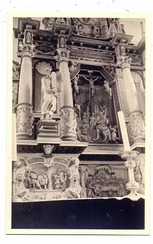 2893 BUTJADINGEN - TOSSENS, Norddeutscher Barock-Altar von Ludwig Müsntermann, Photo-AK