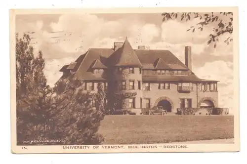 USA - VERMONT - BURLINGTON, University, Redstone, 1926