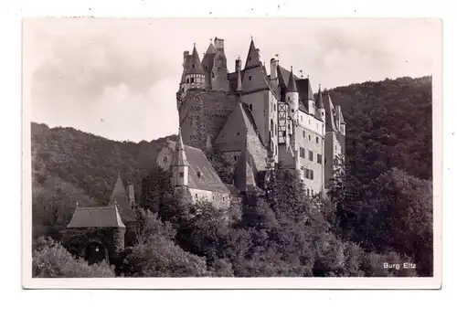 5401 WIERSCHEM, Burg Eltz, Werbe-Karte Gasthaus Sewenig - Müden, 1952