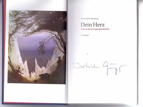 DIETRICH GRÖNEMEYER, "DEIN HERZ", signiertes Exemplar