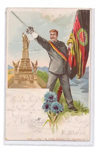 STUDENTICA - PATRIOTICA, Schlagende Verbindung, Turnerkarte, 1899