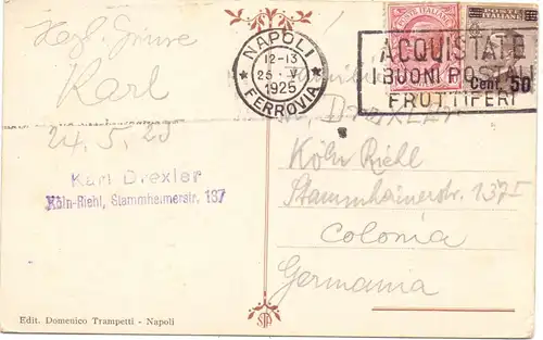 I 80073 CAPRI, Panorama dela Castellone, 1925