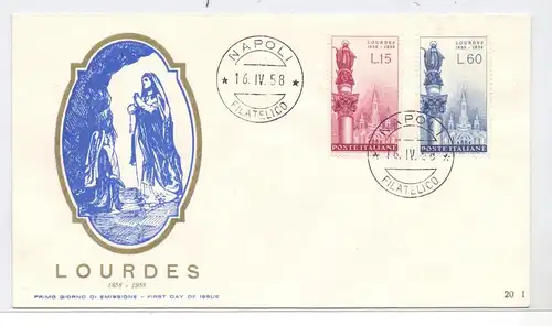 ITALIA, 1958, Unificato 827 - 828, Bernadette