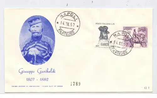 ITALIA, 1957, Unificato 822 - 832, Garibaldi