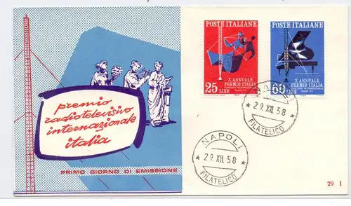 ITALIA, 1958, Unificato 849 - 850, Radiotelevisio