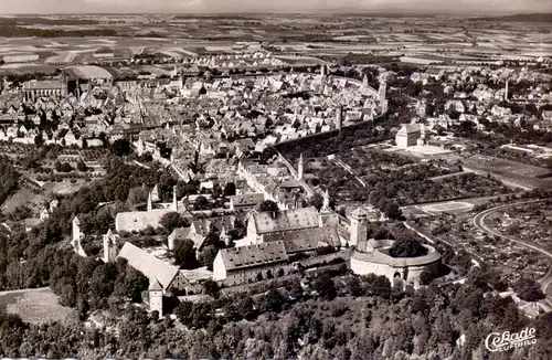 8803 ROTHENBURG ob der Tauber, Luftaufnahme, 1954