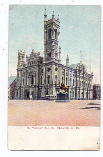 USA - PENNSYLVANIA - PHILADELPHIA, Masonic Temple, Freimaurer, Franc Macon, 1907