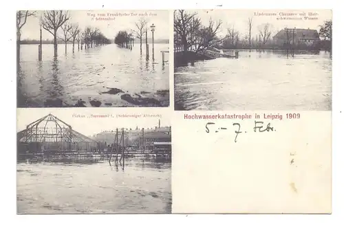 CIRCUS / ZIRCUS - Circus Sarrasani im Hochwasser, Leipzig 1909