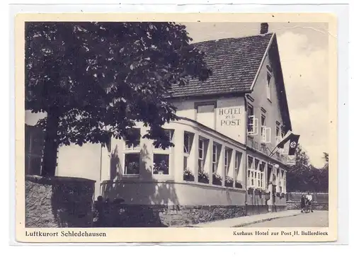 4516 BISSENDORF - SCHLEDEHAUSEN, Hotel zur Post, 1938, NS-Beflaggung
