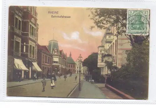 4440 RHEINE, Bahnhofstrasse, 1911