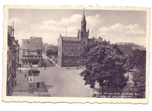 0-4400 BITTERFELD, Marktplatz, kl. Druckstelle