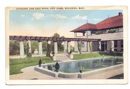 CANADA - WINNIPEG, Pavillon and Lily Pond, City Park