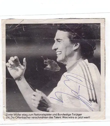 FUSSBALL - 1.FC KÖLN - DIETER MÜLLER, Zeitungsausschnitt, Autogramm