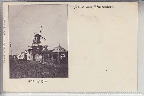 4000 DÜSSELDORF, EREIGNIS, Ausstellung 1902,Blick auf Kairio mit niederländischer Mühle