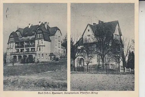 6482 BAD ORB, Sanatorium Pfeiffer-Krug, 1951