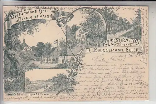 4000 DÜSSELDORF - ELLER, Restauration Th. Brüggemann "JÄGERHAUS", 1899