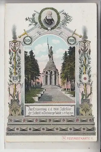 4930 DETMOLD, Hermannsdenkmal, 1900 Jahrfeier, 1909