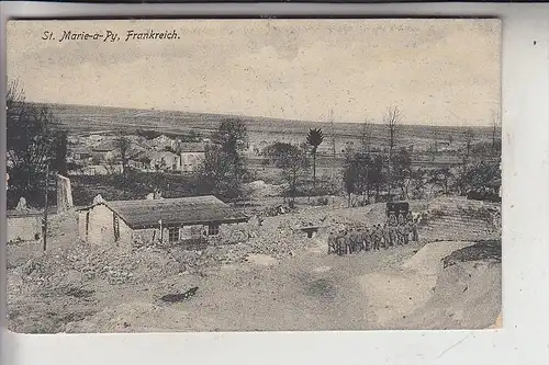 F 51600 SAINTE - MARIE - A - PY, Zerstörungen 1.Weltkrieg, 1915