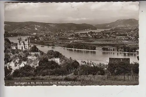 5480 REMAGEN, Blick vom Hotel Waldburg, 1962