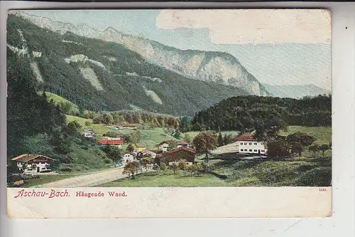 8213 ASCHAU - BACH, Hängende Wand, ca. 1905