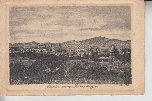 3380 GOSLAR, Totalansicht v. Petersberge, Kupferradierung