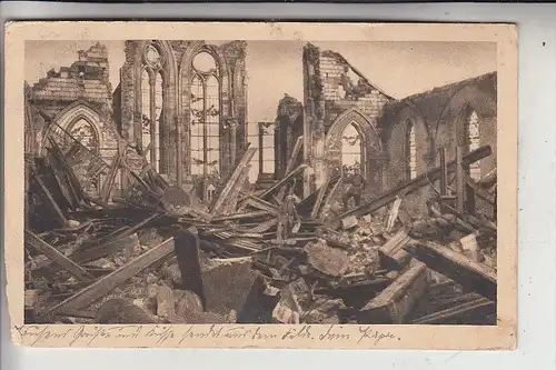 F 62580 GIVENCHY, Kirche, zerstörungen 1.Weltkrieg, 1916, Deutsche Feldpost