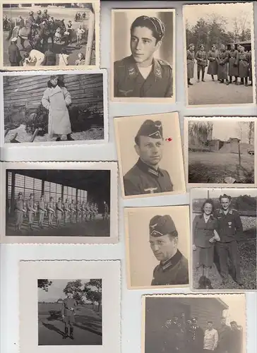 MILITÄR - 2.Weltkrieg, 21 verschiedene Kleinphotos, Konvolut aus einem Nachlaß