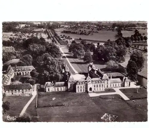 F 78760 JOUARS-PONTCHARTRAIN, Chateau, vue airienne, CIM-Macon, 1957