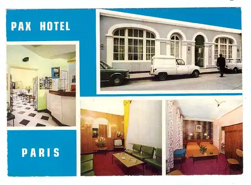 F 75009 PARIS, PAX Hotel, rue de Trevise, RENAULT 4
