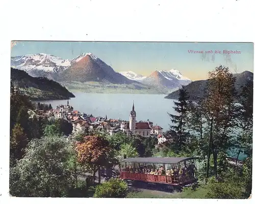 CH 6354 VITZNAU LU, Rigibahn / Zahnradbahn, 1914