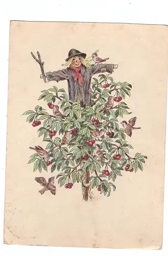 LANDWIRTSCHAFT - VOGELSCHEUCHE / Vogelverschrikker / Scarecrow / Epouvantail, "Die Kirchen sind reif"!, 1941