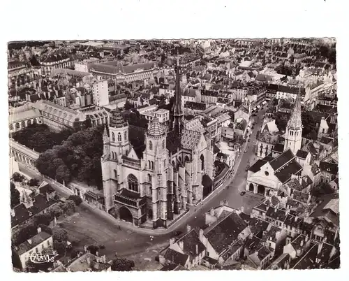 F 21000 DIJON, Cathedrale St-Benigne, vue airienne, 195..., CIM-Macon
