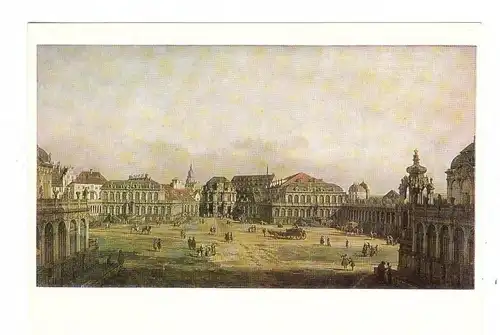 0-8000 DRESDEN, Zwingerhof, Künstler-Karte Canaletto