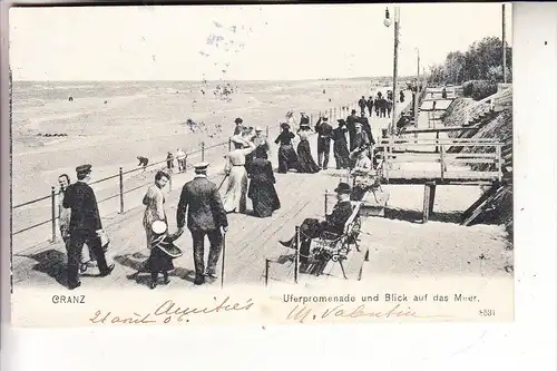 OSTPREUSSEN - CRANZ / SELENOGRADSK, Uferpromenade & Blick auf das Meer, 1906