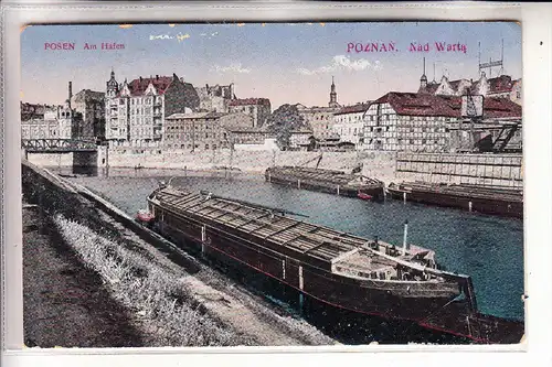 POSEN - Posen / POZNAN, Hafen, Binnenschiffe, 1920