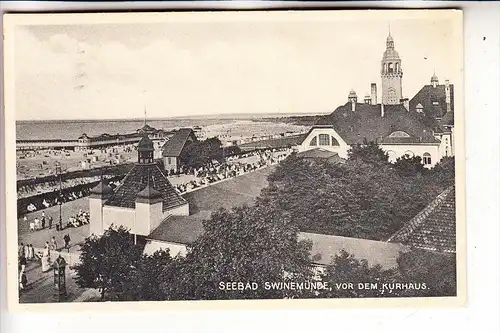 POMMERN - SWINEMÜNDE / SWINOUJSCIE - vor dem Kurhaus, 1929