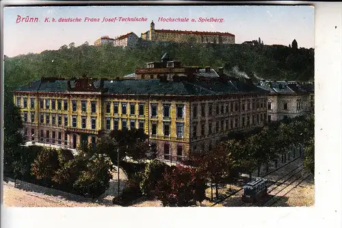 BÖHMEN & MÄHREN - BRÜNN / BRNO, K.k. deutsche Franz-Josef-Technische Hochschule & Spielberg, div. Zensurstempel