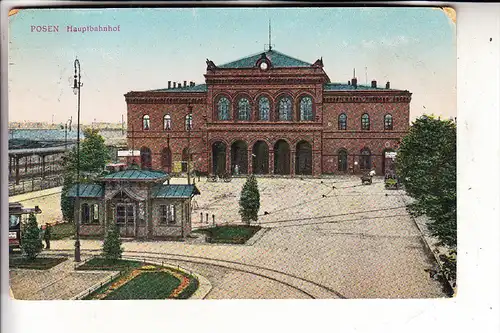 POSEN - Posen / POZNAN, Hauptbahnhof, 1915, deutsche Feldpost