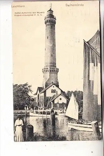 POMMERN - SWINOUJSCIE / SWINEMÜNDE, Leuchtturm, 1913