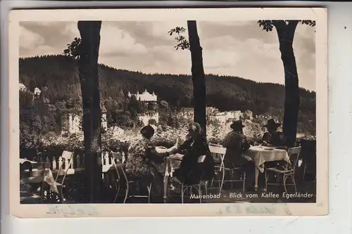 BÖHMEN & MÄHREN - MARIENBAD/ MARIANSKE LAZNE, Blick vom Kaffee Egerländer