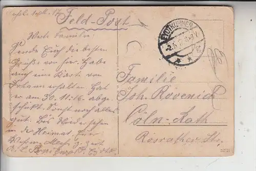 OSTPREUSSEN - EYDTKUHNEN / TSCHERNYSCHEWSKOJE, Heldengräber, deutsche Feldpost 1.Weltkrieg, 1917