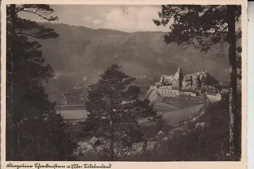 BÖHMEN & MÄHREN - AUSSIG / USTI NAD LABEM, Burgruine Schreckenstein, 1943
